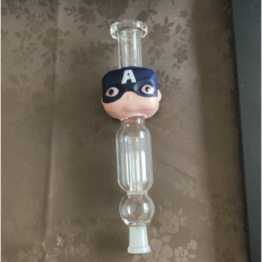 nectar collector 10 mm Captain America, torches, smiley glass, 2 NC tips